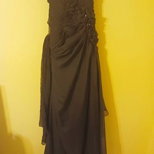 Charlize by 2be Social Black Halter Dress with shawl